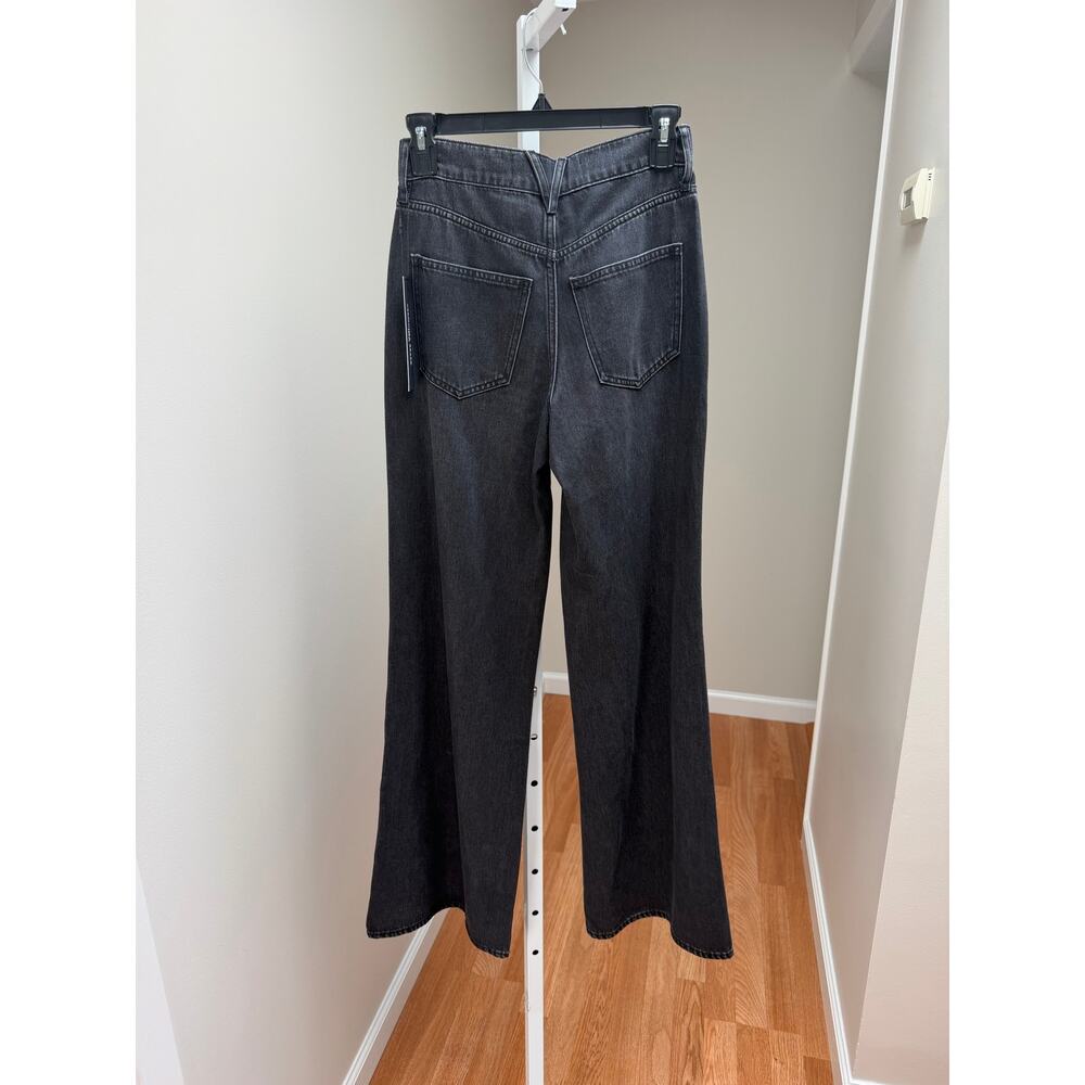 Veronica Beard Kasey Mid Rise Wide Leg Jeans Washed Onyx size 24 - Picture 7 of 10